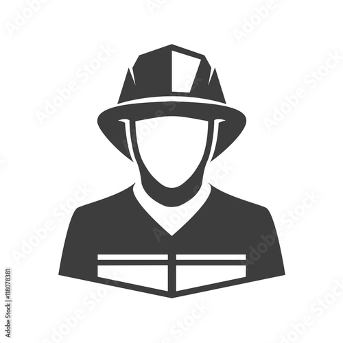Vector icon fireman