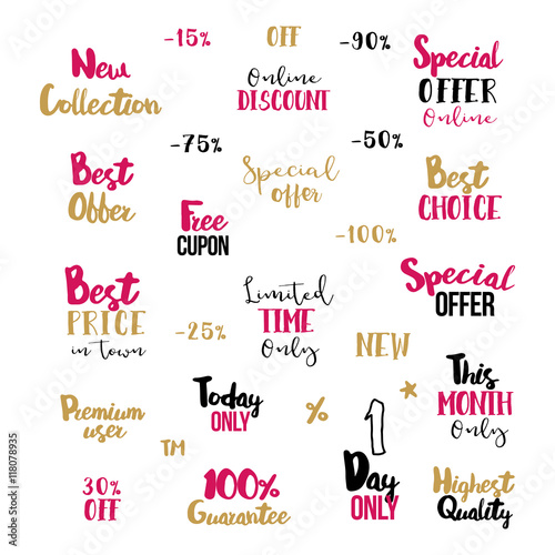 Typography set for business design