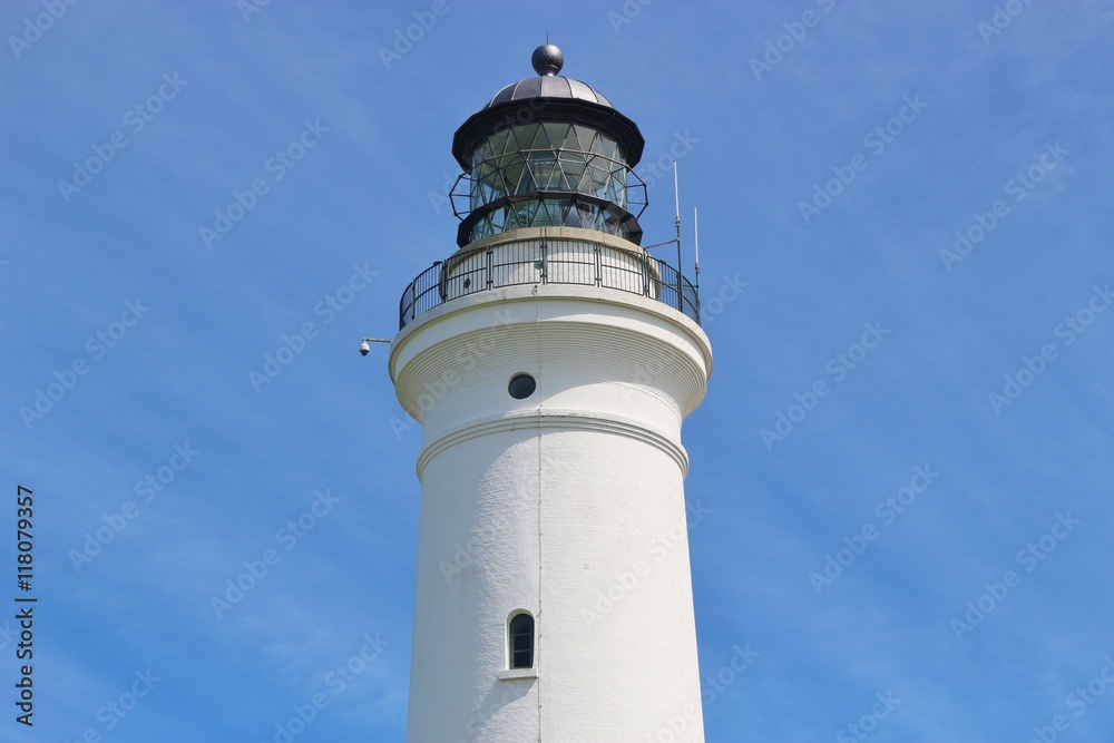 Lighthouse in Hirtshals, Denmark, erected in 1863. Hirtshals is an important port town in North Jutland. Scandinavia, Europe. Lighthouse in Hirtshals, Denmark, erected in 1863. Hirtshals is an important port town in North Jutland. Scandinavia, Europe.