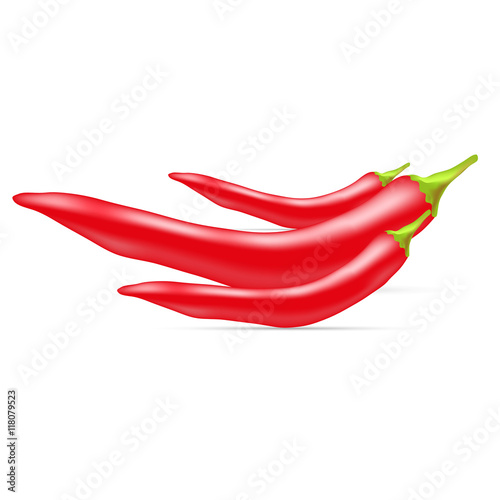 hot pepper on a white background, eps10 vector