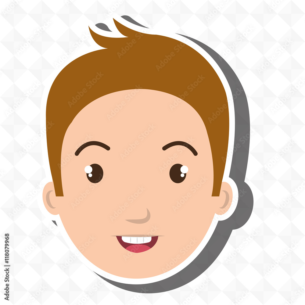 Fototapeta premium man character boy icon