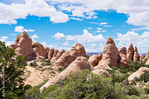 Rock Formations in Arches National Park  Utah  USA