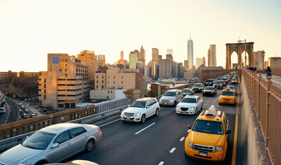 Sierkussen New York taxi Spitsuur verkeer in Manhattan  © rabbit75_fot