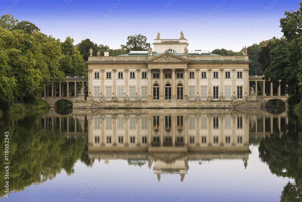 Sights of Warsaw. Palace Lazienki  in capital of Poland-Warsaw.