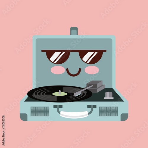 music vintage icon design