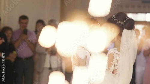 Bride and Groom share their first dance together on their wedding day.