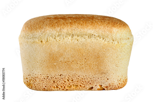 Loaf of bread isolated on white background