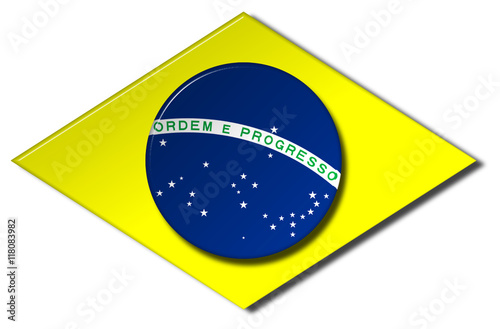 Fotografia Brazilian Flag Emblem