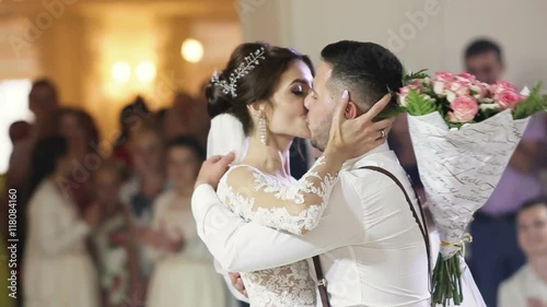 Bride and Groom share their first dance together on their wedding day.