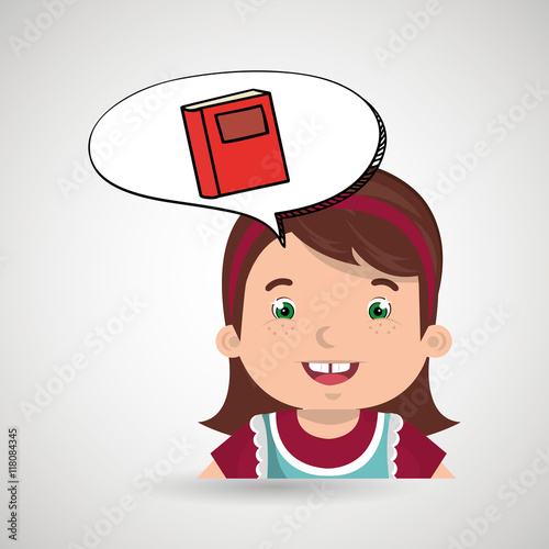 child chat student school vector illustration graphic