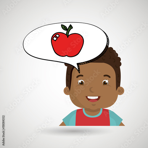 child chat student school vector illustration graphic