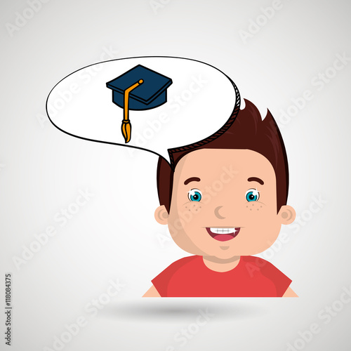 child chat student school vector illustration graphic