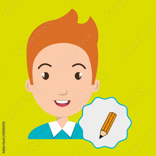 child chat student school vector illustration graphic