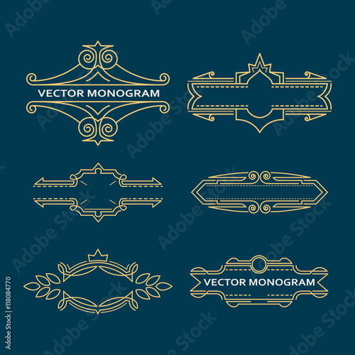 Template monogram. Elegant emblem for hotels, restaurants, bars, and public institutions. The logo on brochures, presentations, invitation cards.