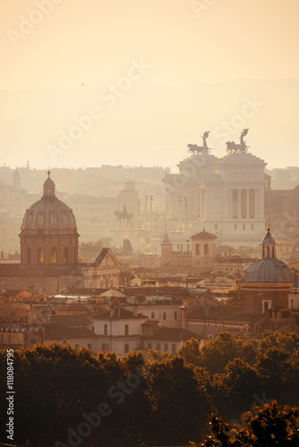 Canvas Print Rome mountain top view sunrise