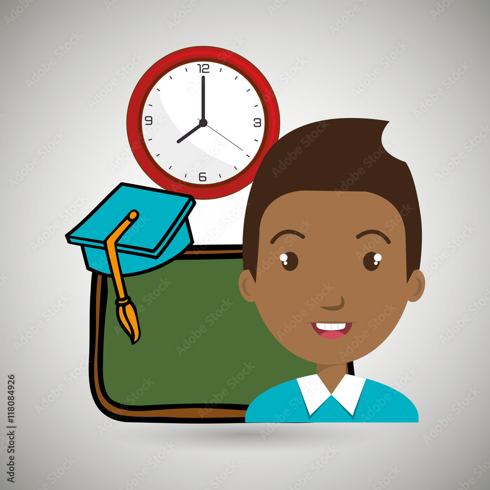 student board watch graduation vector illustration graphic