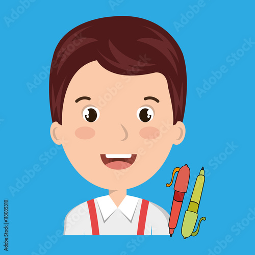 child chat student school vector illustration graphic