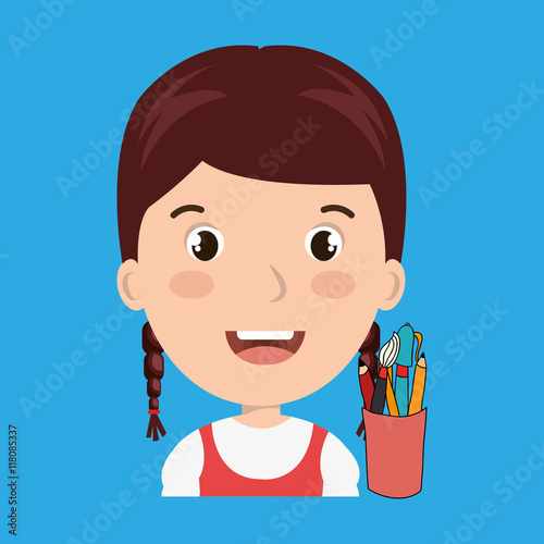 child chat student school vector illustration graphic