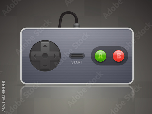 Retro joypad vector illustration