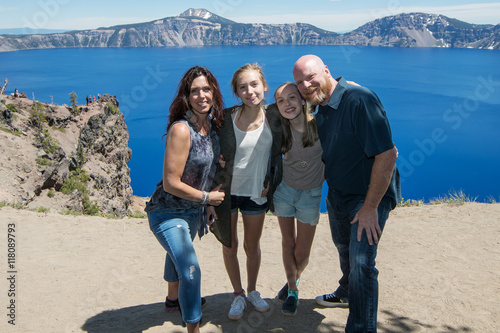Family vacation at Crater Lake, Oregon © Mat Hayward
