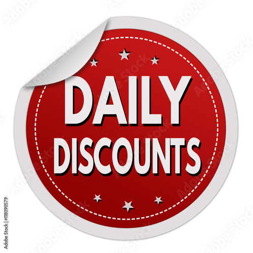 Daily discounts red sticker