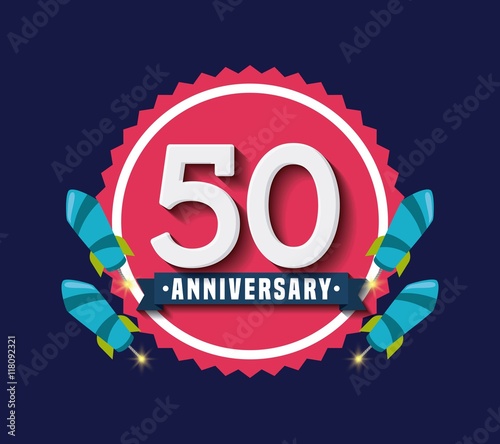 aniversary card icon design