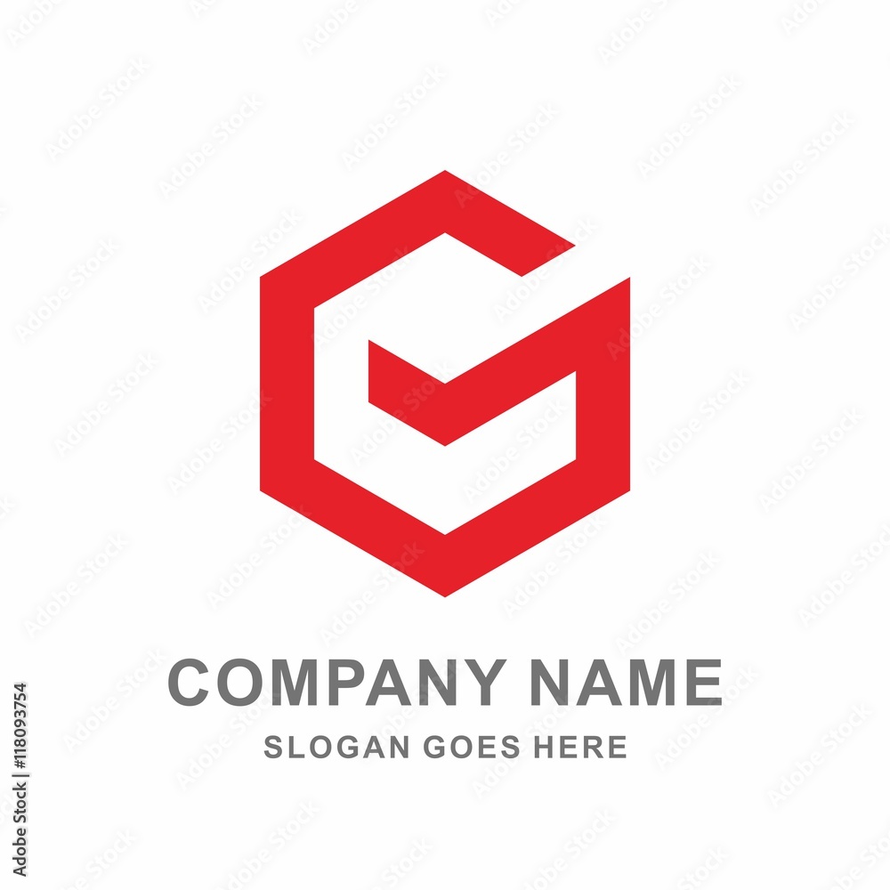 Monogram Letter G Geometric Cube Line Hexagon Vector Logo Template Monogram Letter G Geometric Cube Line Hexagon Vector Logo Template