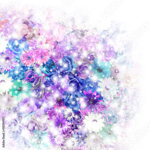 Colorful flowers background