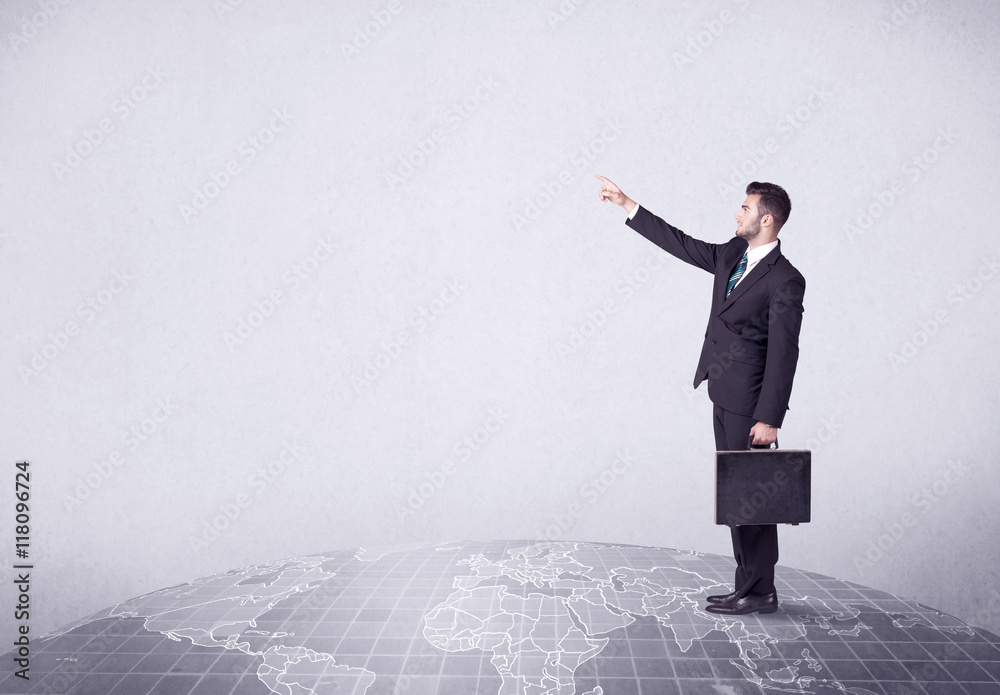 man standing in front of city landscape man standing in front of city landscape