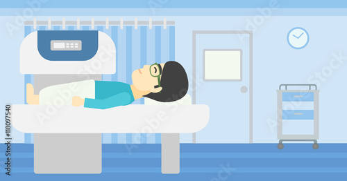 Magnetic resonance imaging vector illustration.