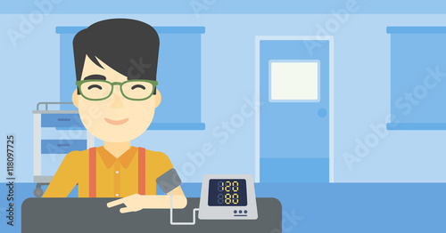 Blood pressure measurement vector illustration.
