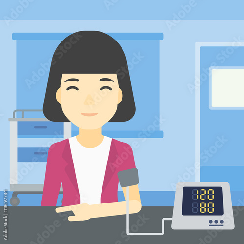 Blood pressure measurement vector illustration.