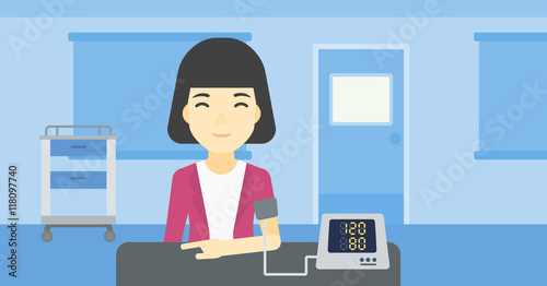 Blood pressure measurement vector illustration.