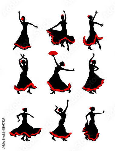 Girl dancing flamenco