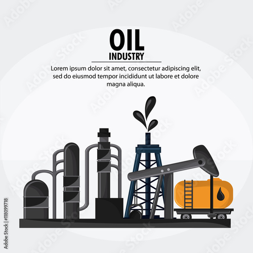 container drop oil pump industry production petroleum icon, Vector illustration
