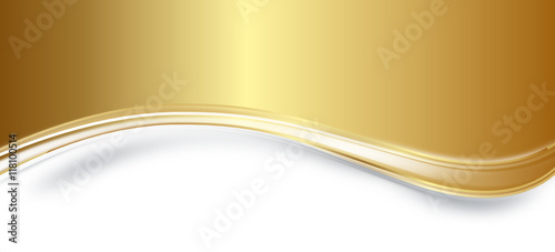Gold Schwung Welle Wellen Hintergrund Band Banner