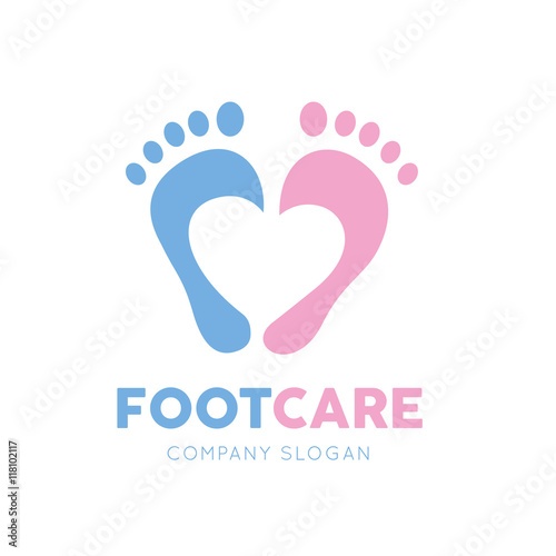 Foot logo, foot care logo template