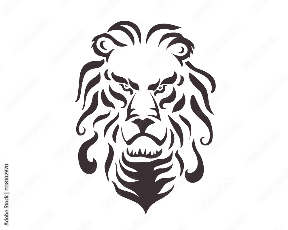 Modern Lion Symbol Logo - Elegant Jewelery Fashion