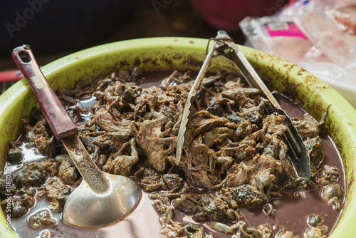 The pickled bullfrog for sell in the market