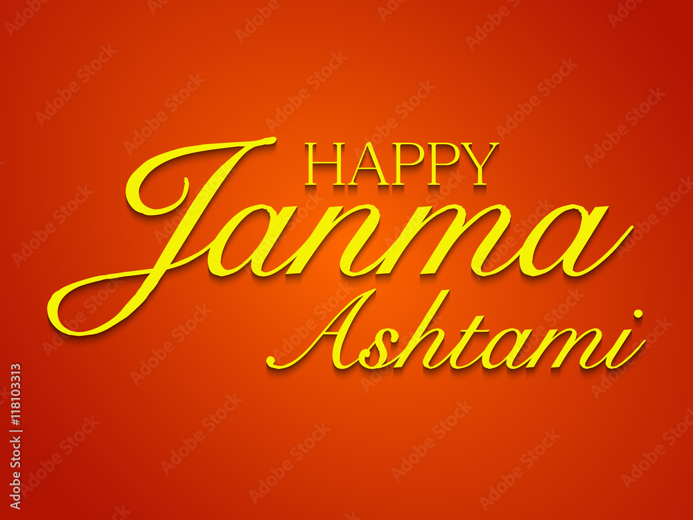 Happy Janmashtami background.