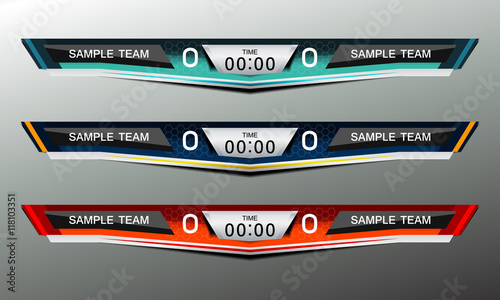 icons scoreboard design elements for sport, vector illustration