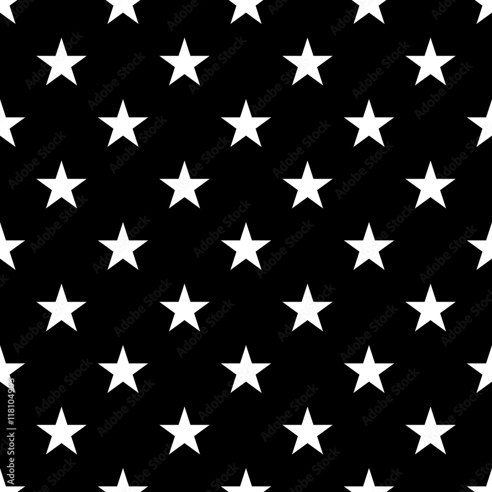 Stars seamless pattern. Black and white retro background elements. Abstract geometric shape texture. Fashion graphic style. Design template for wallpaper, wrapping, fabric, textile Vector Illustration Stars seamless pattern. Black and white retro background elements. Abstract geometric shape texture. Fashion graphic style. Design template for wallpaper, wrapping, fabric, textile Vector Illustration