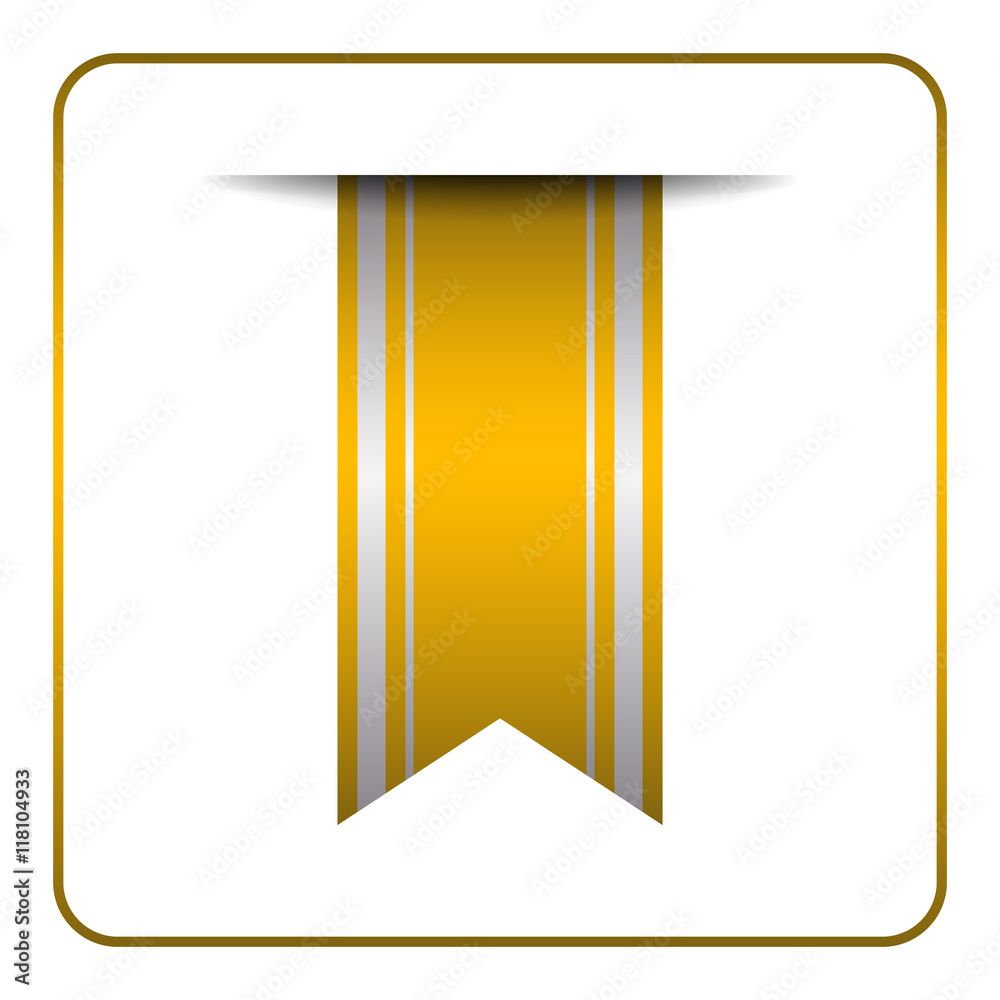 Yellow bookmark banner. Vertical book mark, isolated on white background. Color tag, label. Flag symbol, sign. Design element blank. Empty sticker sale. Template icon decoration. Vector illustration. Yellow bookmark banner. Vertical book mark, isolated on white background. Color tag, label. Flag symbol, sign. Design element blank. Empty sticker sale. Template icon decoration. Vector illustration.