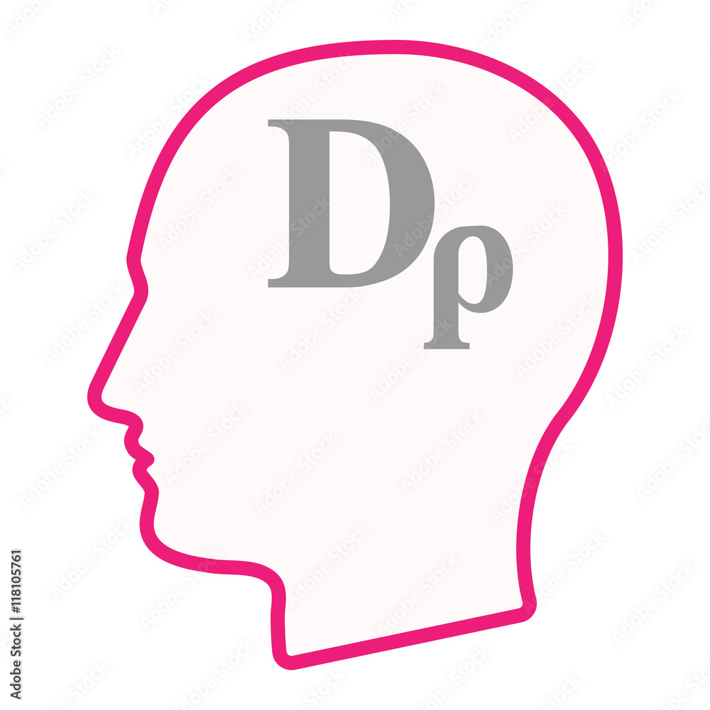 Isolated male head silhouette icon with a drachma currency sign Isolated male head silhouette icon with a drachma currency sign