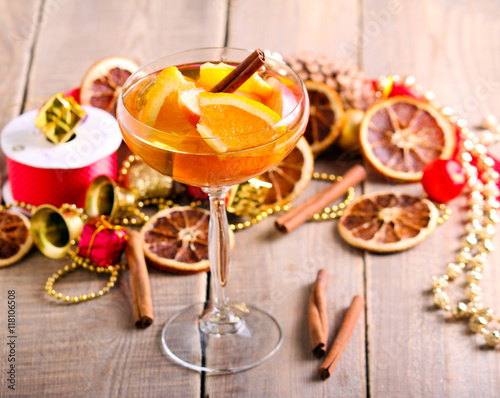 Citrus drink with spices,