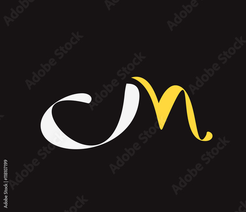 Vector graphic design element - M letter