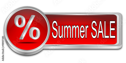 Summer Sale Button - 3D illustration