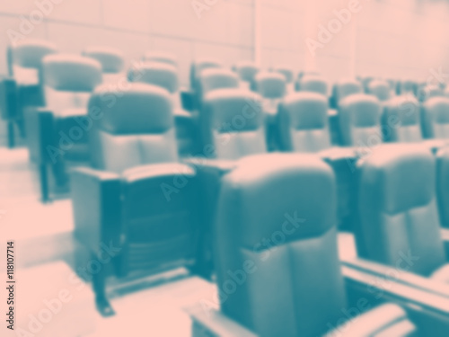 Blurred image auditorium - retro filter