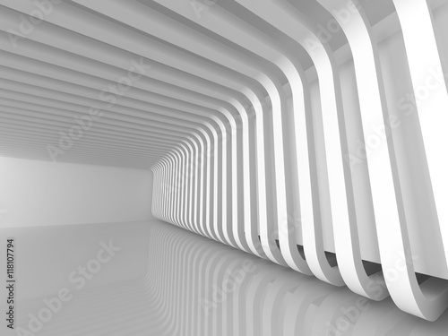 Fototapeta Naklejka Na Ścianę i Meble -  White Abstract Architecture Design