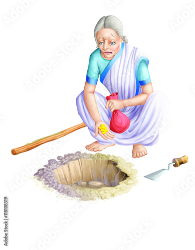 Old lady hiding his money i...